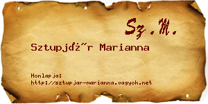 Sztupjár Marianna névjegykártya
